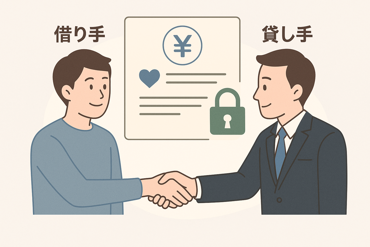 信頼を感じさせる個人間融資のイメージ
