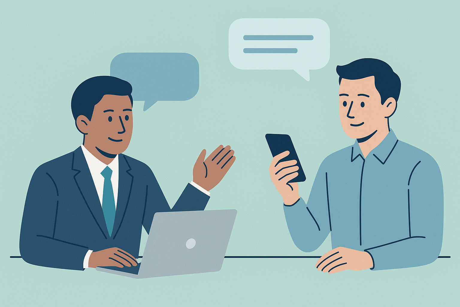 安心感のあるやり取りの雰囲気